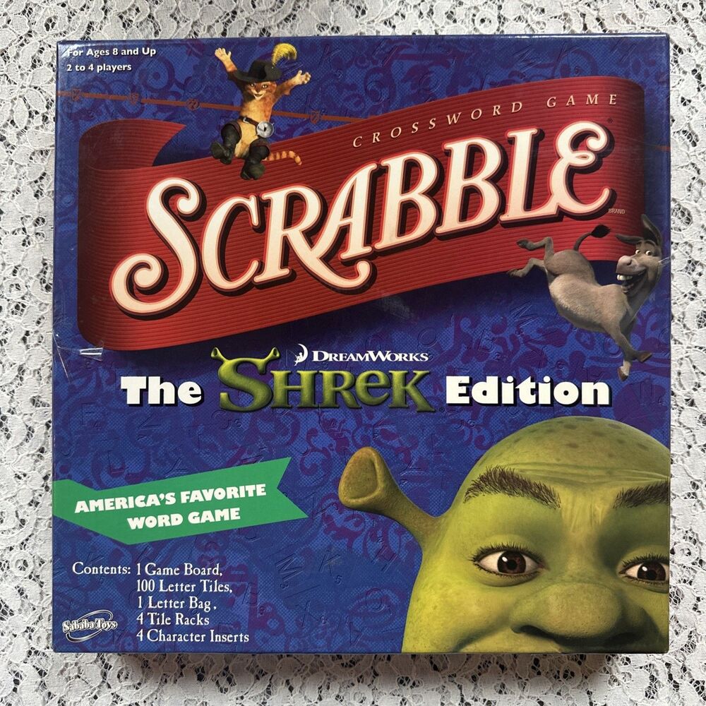 Scrabble Crossword Game The Shrek Edition 2007 Complete